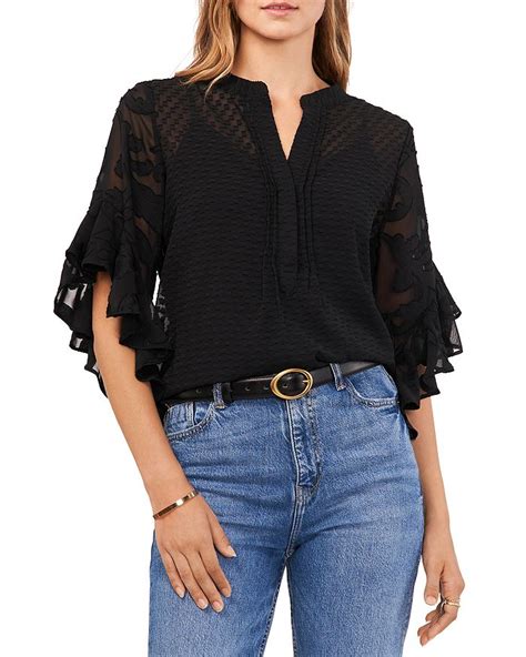 vince camuto ruffle sleeve top